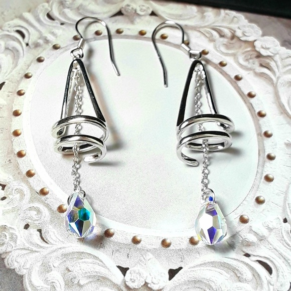 NEW S925 Prism Swarovski Element Earrings - Picture 8 of 8